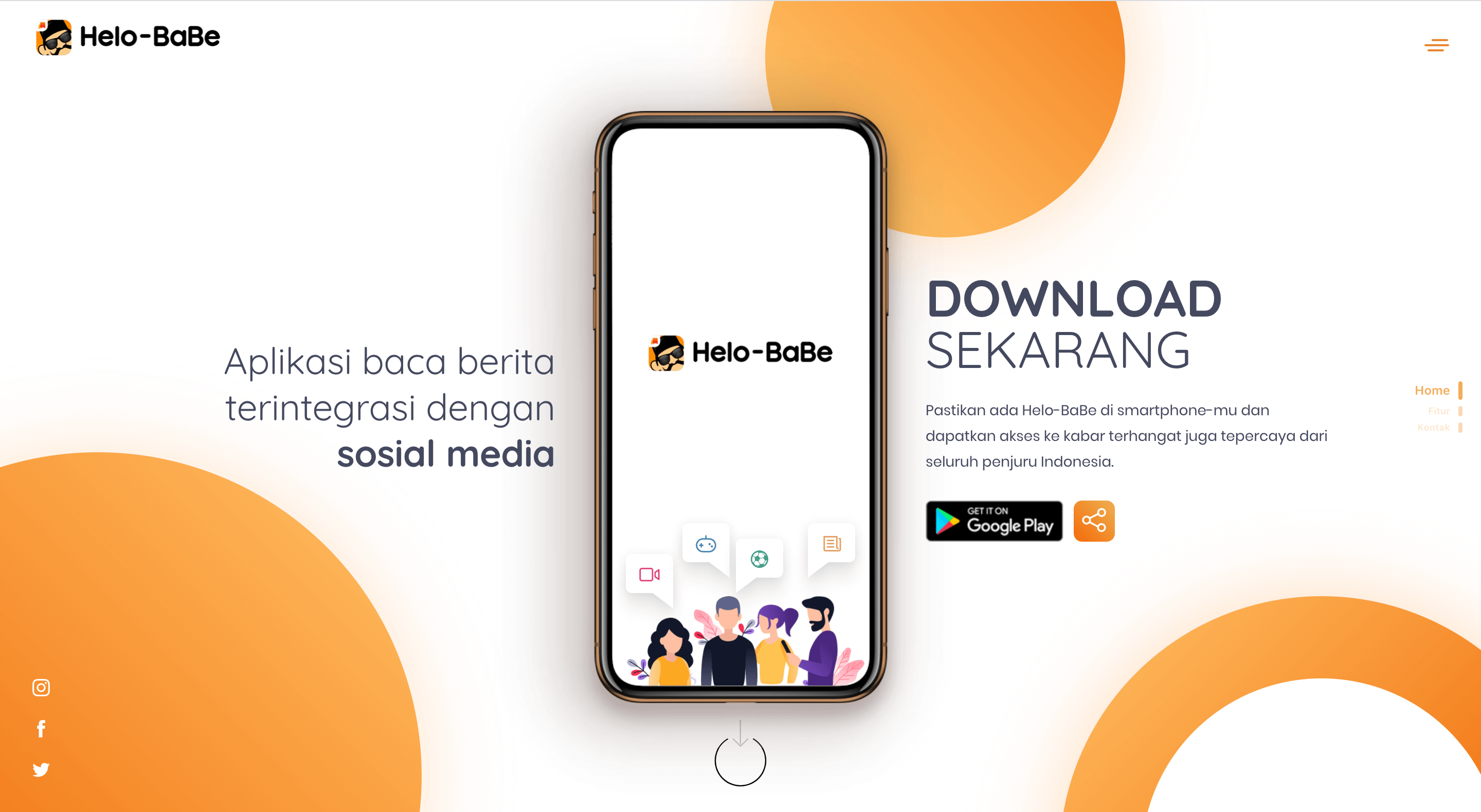 Image of BaBe.com website for BaBe app (2019-2020) and Helo-BaBe app as of 2021. CLick to zoom.